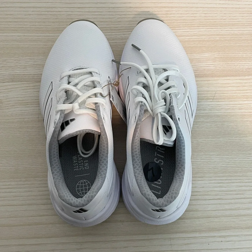 NWT Men's White Golf Shoes with Gray Trim